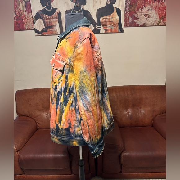 NWOT LOGO BY LORI GOLDSTEIN LIMITED EDITION TIE DYE DEMIN JACKET SIZE 20 W - Picture 3 of 16